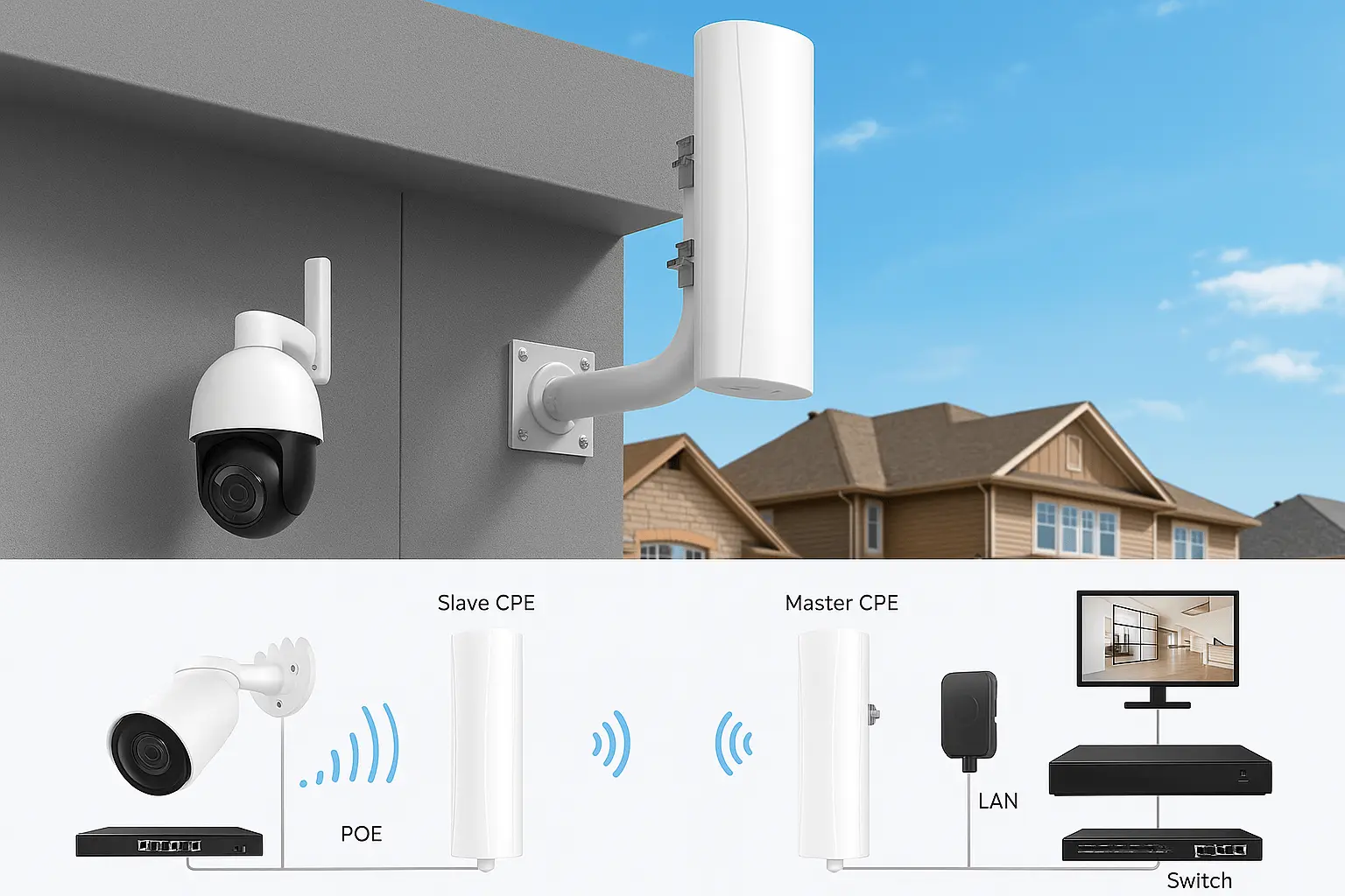 Reliable CCTV Backhaul Across Long Distances: Practical Applications of Wireless Ethernet Bridges