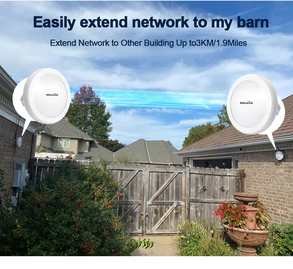 Line of sight for wireless bridge in African village